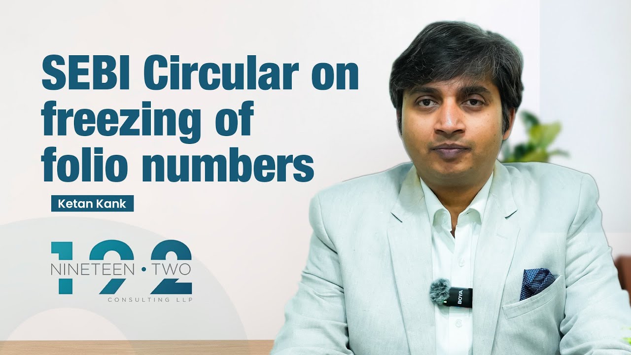 SEBI Circular on freezing of folio numbers