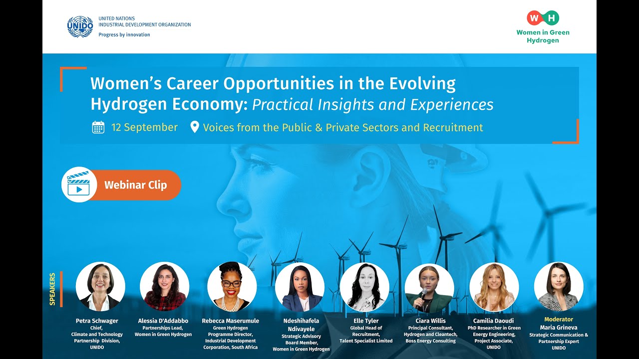 Career Opportunities for Women in the Evolving Hydrogen Economy - Webinar - 12 Sept. 2025