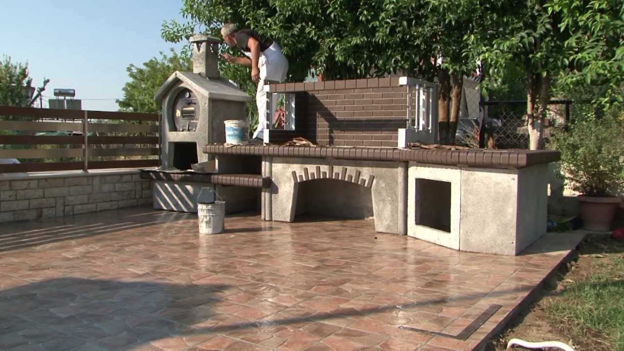 BBQ, garden brick barbecue-барбекю, SterCamin