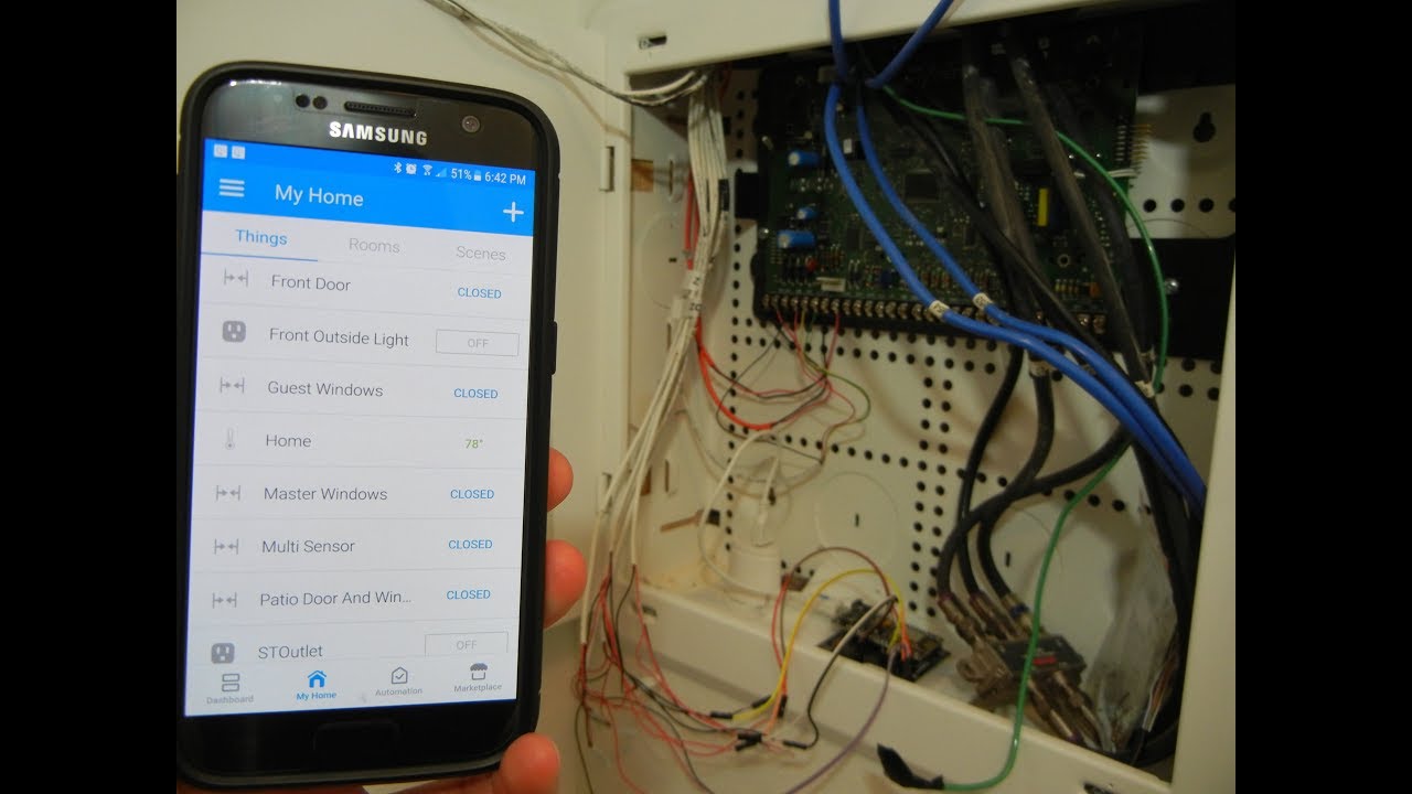 Connect a Home Security System to SmartThings