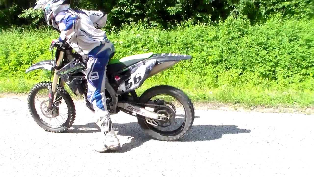 kawasaki kx450 burnout