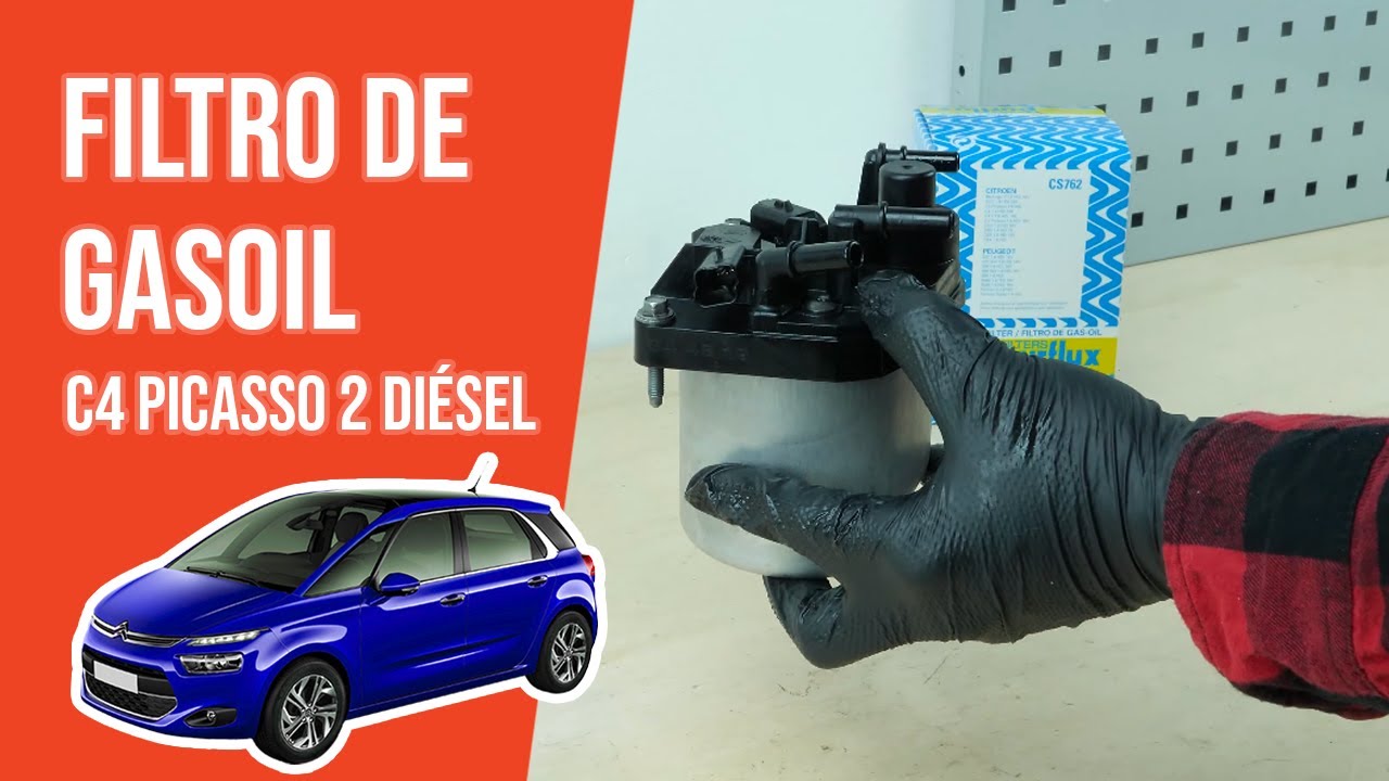 Cómo cambiar el filtro de gasoil C4 Picasso 2 1.6 HDI ⛽