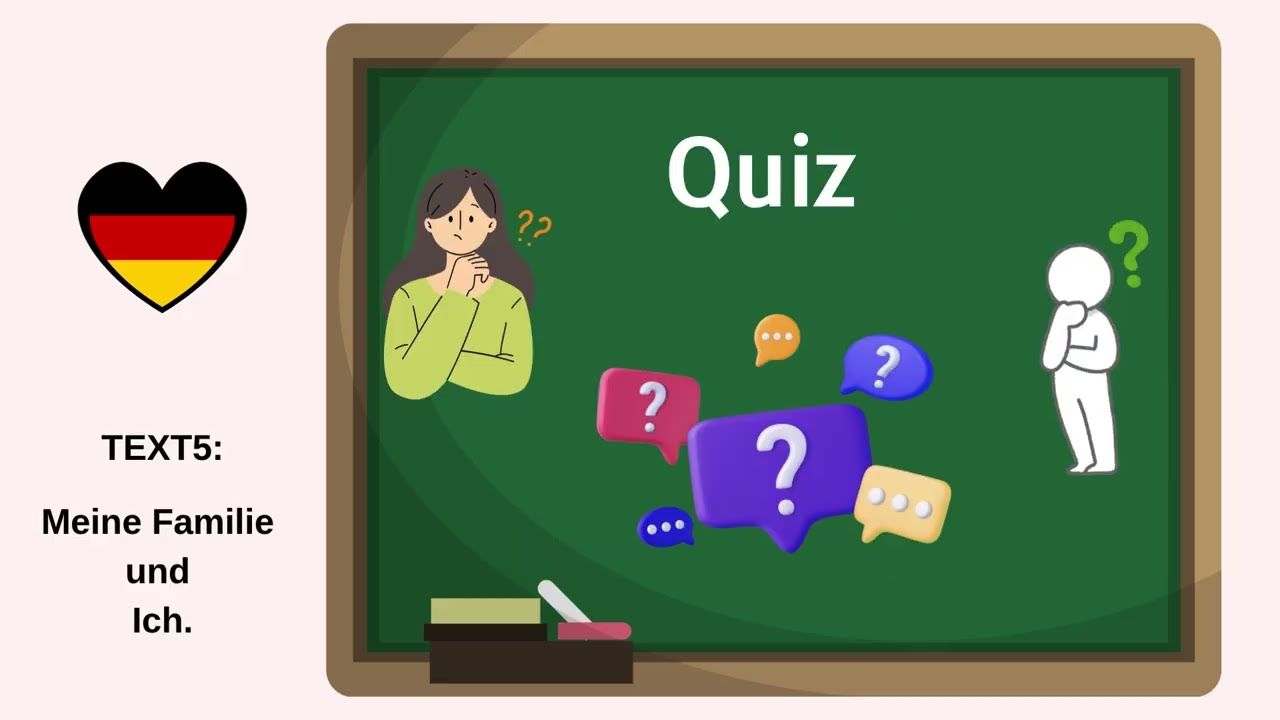 &ldquo;Meine Familie und Ich | Text + T&uuml;rkisch + Quiz | Deutsch lernen mit Texten&rdquo; #almancahocam #deutsch
