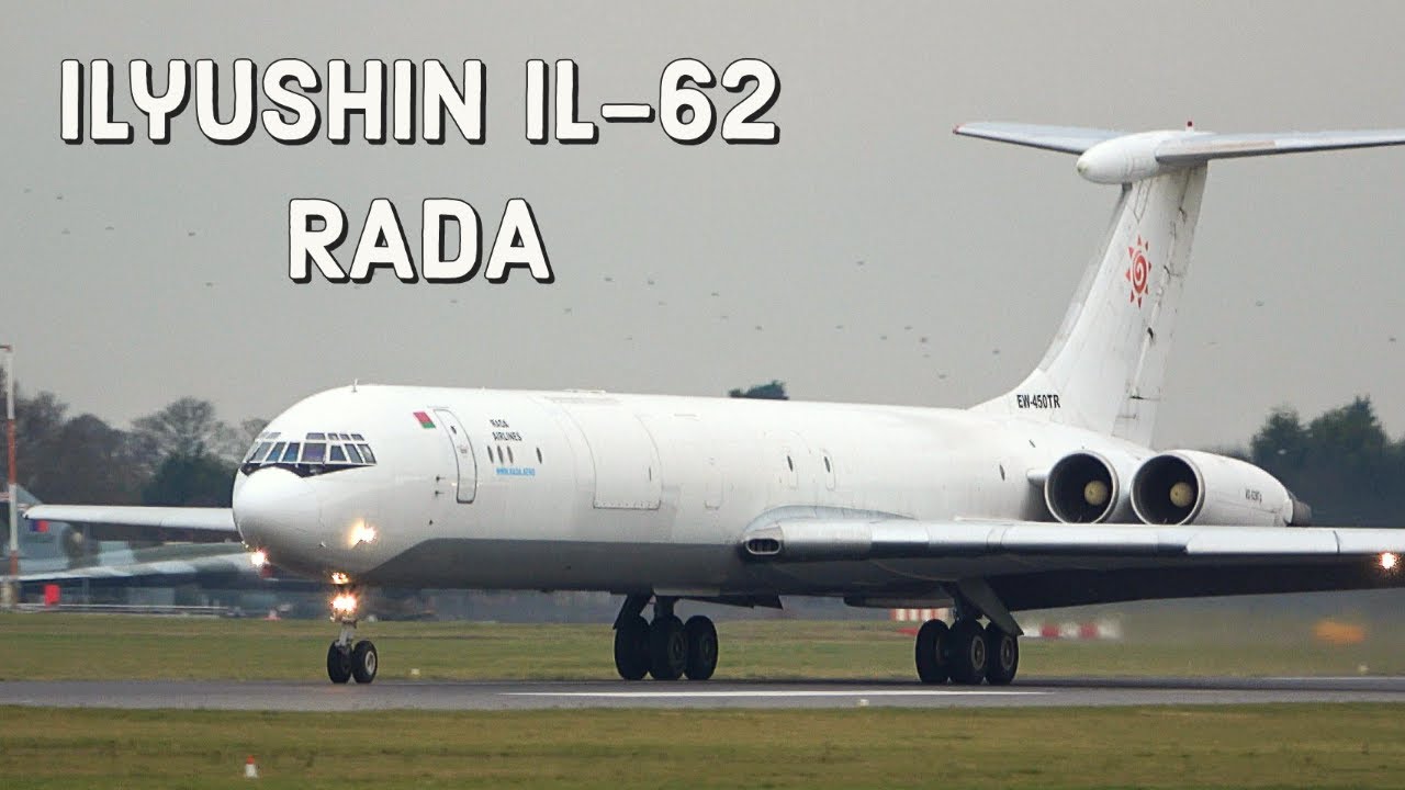 Ilyushin IL62 RADA airlines - Takeoff - RARE! [HD]