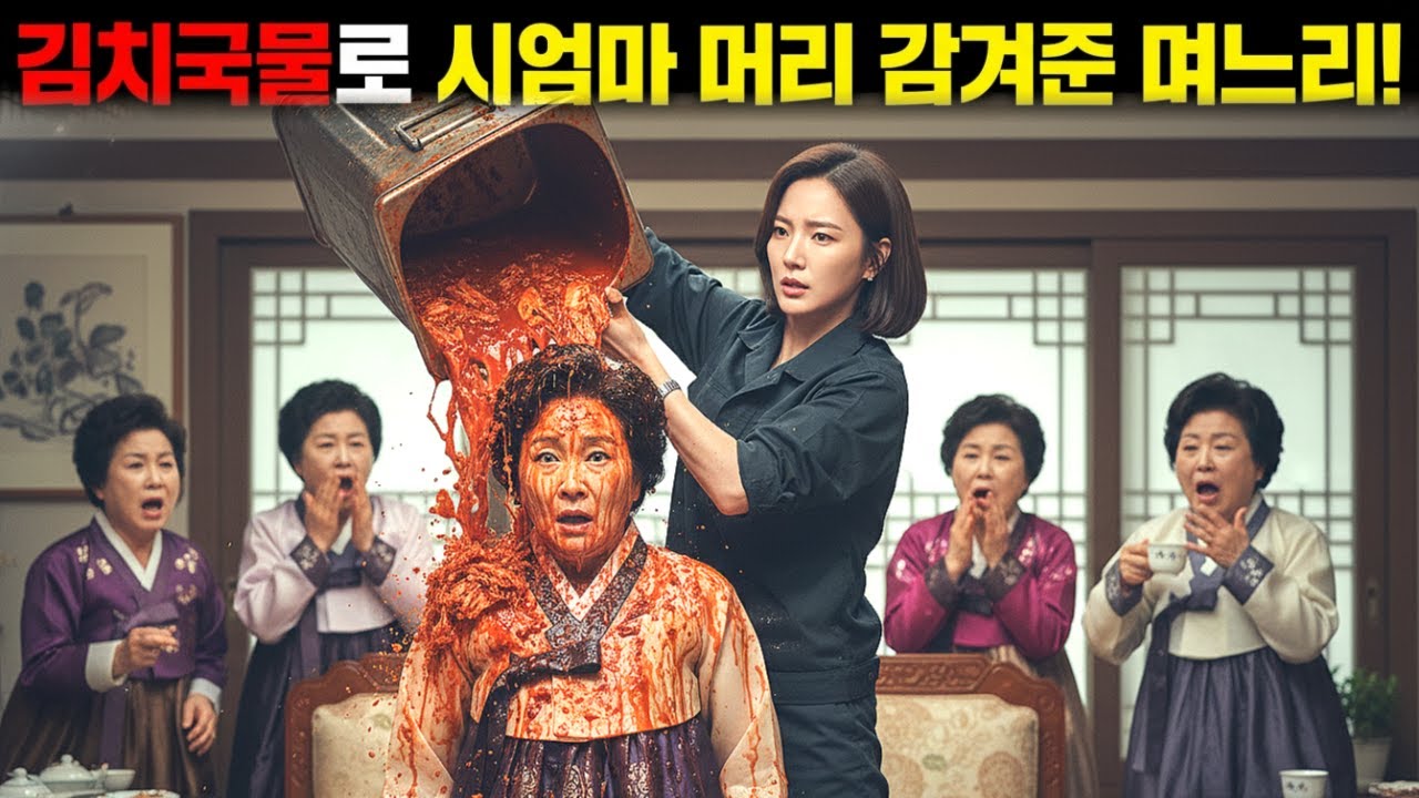 명절 김치국물 테러 사건의 반전, 며느리가 시어머니 머리 위에 김치통을 통째로 엎어버린 소름 돋는 이유