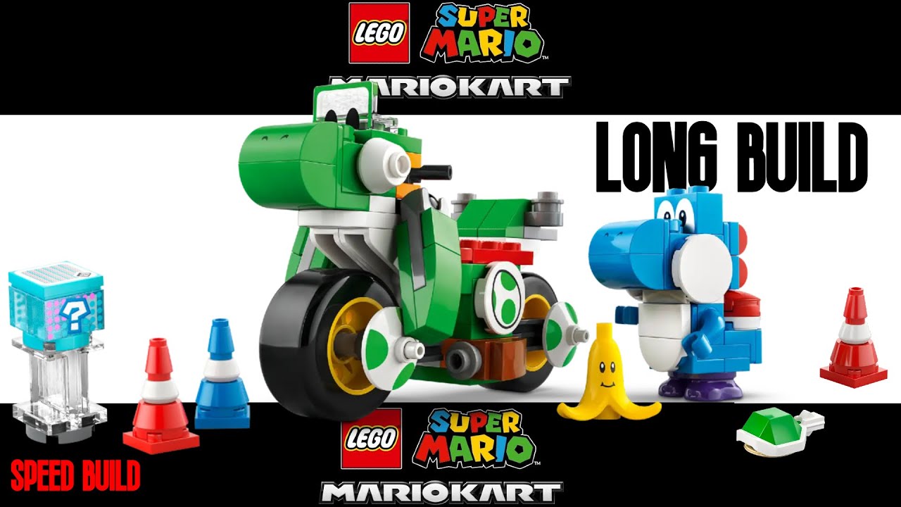 Lego MARIO KART Yoshi Bike LONG build 72031 - 2025
