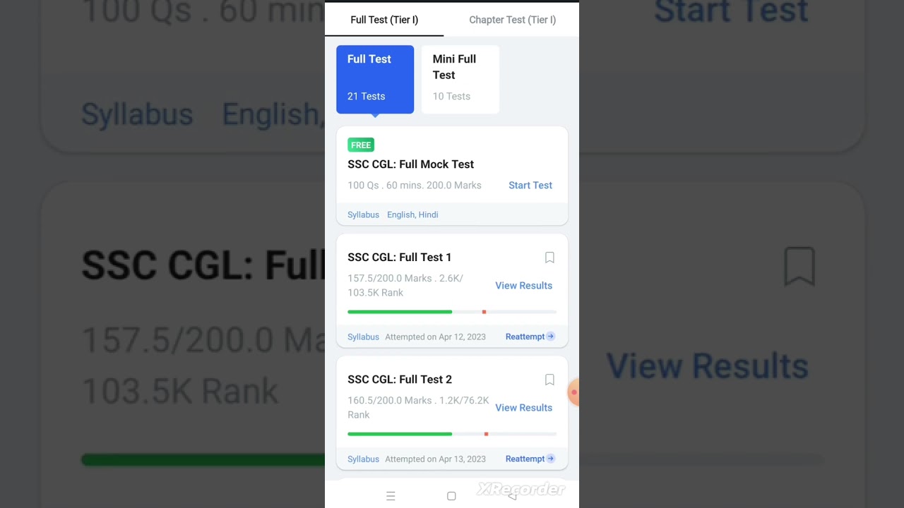 SSC CGL 2023 MOCK TEST ON TESTBOOK✌️ #ssc #cgl #testbook #shorts