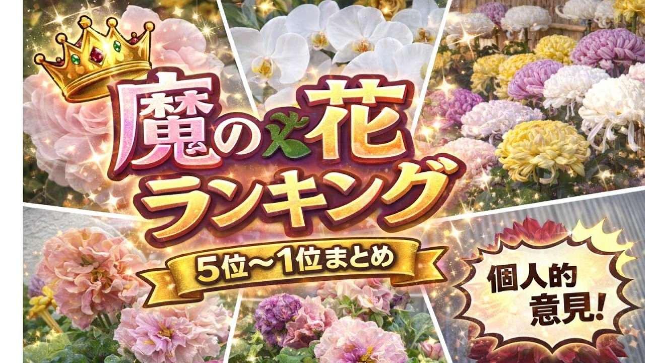 魔の花ランキング5位～1位　推しになってしまう、集めてしまう、育ててしまう花【個人的に】#ダリア#パンジー#菊#ラン#バラ