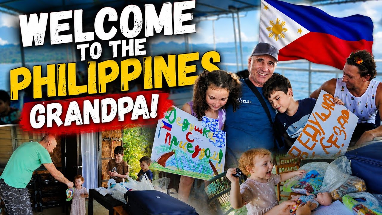 GRANDPA FINALLY ARRIVES IN THE PHILIPPINES! 🇵🇭 Kids Can't Believe the Gifts He Brought! 🎁