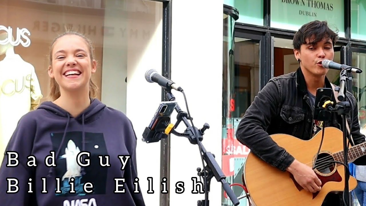 HE'S A GENIUS ON GUITAR & LOOP | Billie Eilish - Bad Guy | Allie Sherlock & Jacob Koopman Cover
