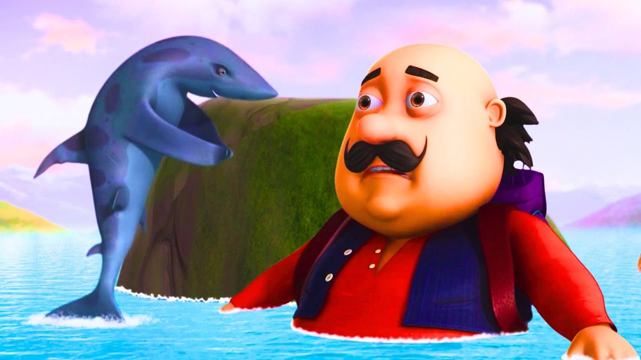 भूख में Motu ने Shark को ही Samosa मान लिया | Motu Patlu And Robo Kids