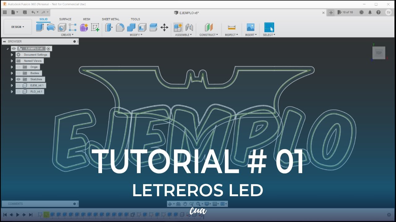 COMO HACER LETREROS LUMINOSOS LED / Tutorial completo / impresión 3D / FUSION 360