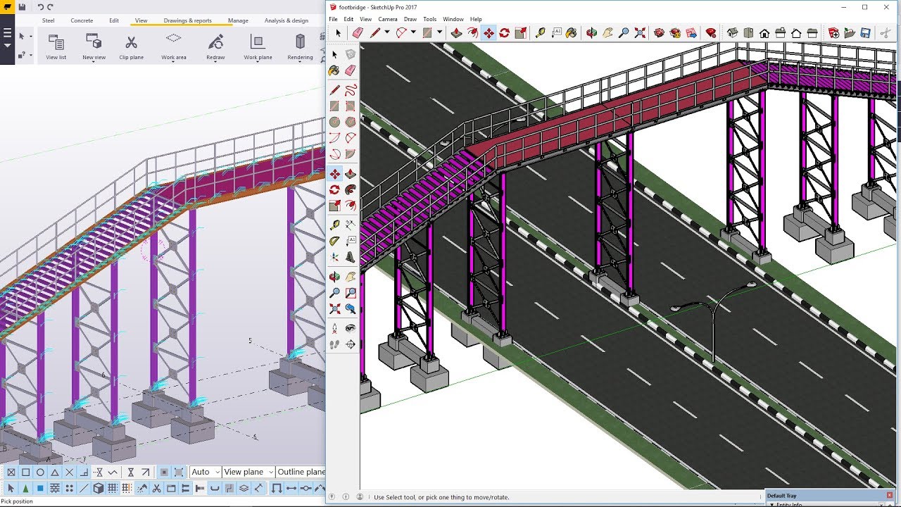 Как экспортировать модель Tekla Structures в среду Sketchup