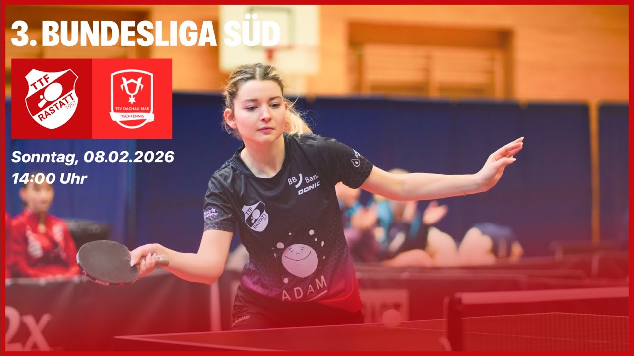 MITTELFELD-DUELL  I TTF Rastatt vs. TSV Dachau II I 3. Tischtennis Bundesliga