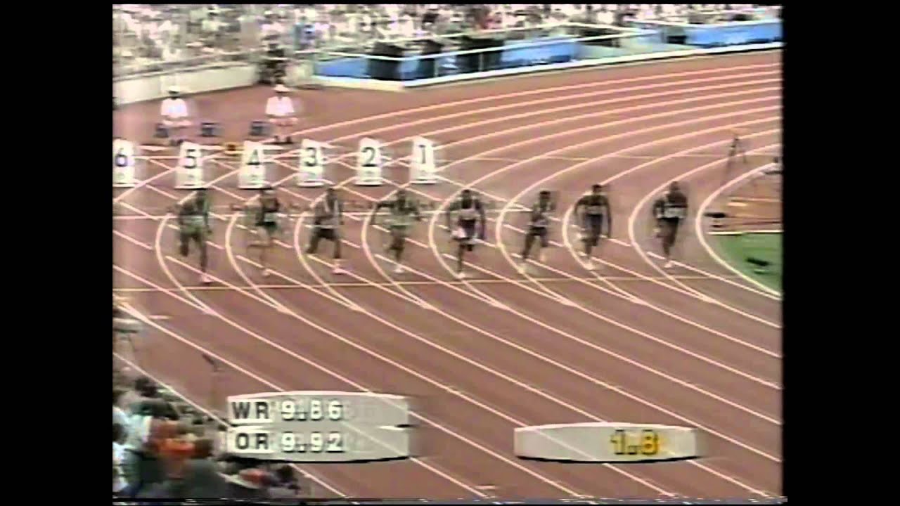 1992 Olympics Men's 100m Semifinal 1, Barcelona, Spain