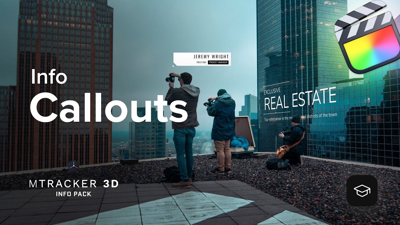 mTracker 3D Info Pack Tutorial - Creating a tracked composition with callout details - MotionVFX