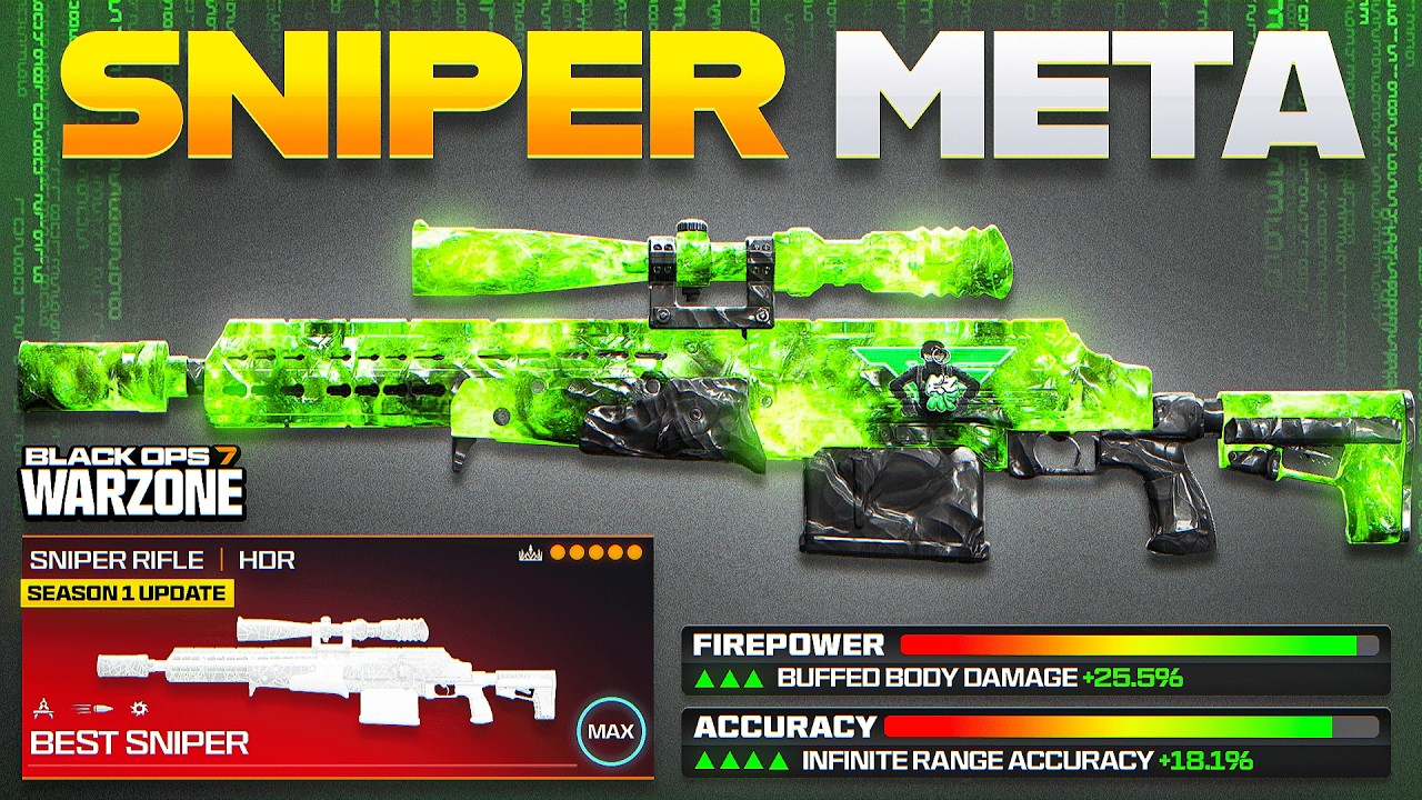 the *NEW* #1 BEST HDR META LOADOUT in BO7 WARZONE! (Best HDR Sniper Class in COD WZ)