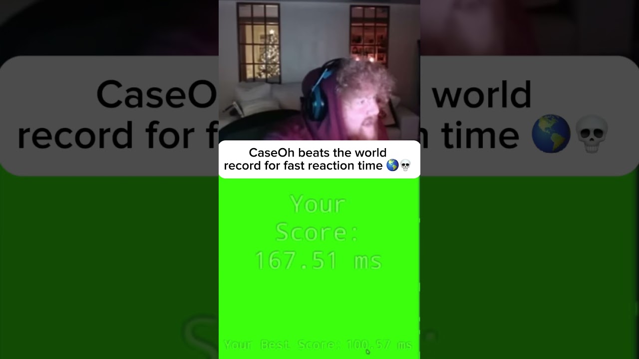 CaseOh beats the world record for the fastest reaction speed 💀🌎 #caseoh #shorts