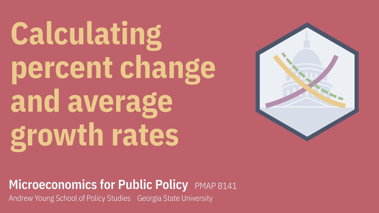 PMAP 8141 • Example: Calculating percent change and average growth rates