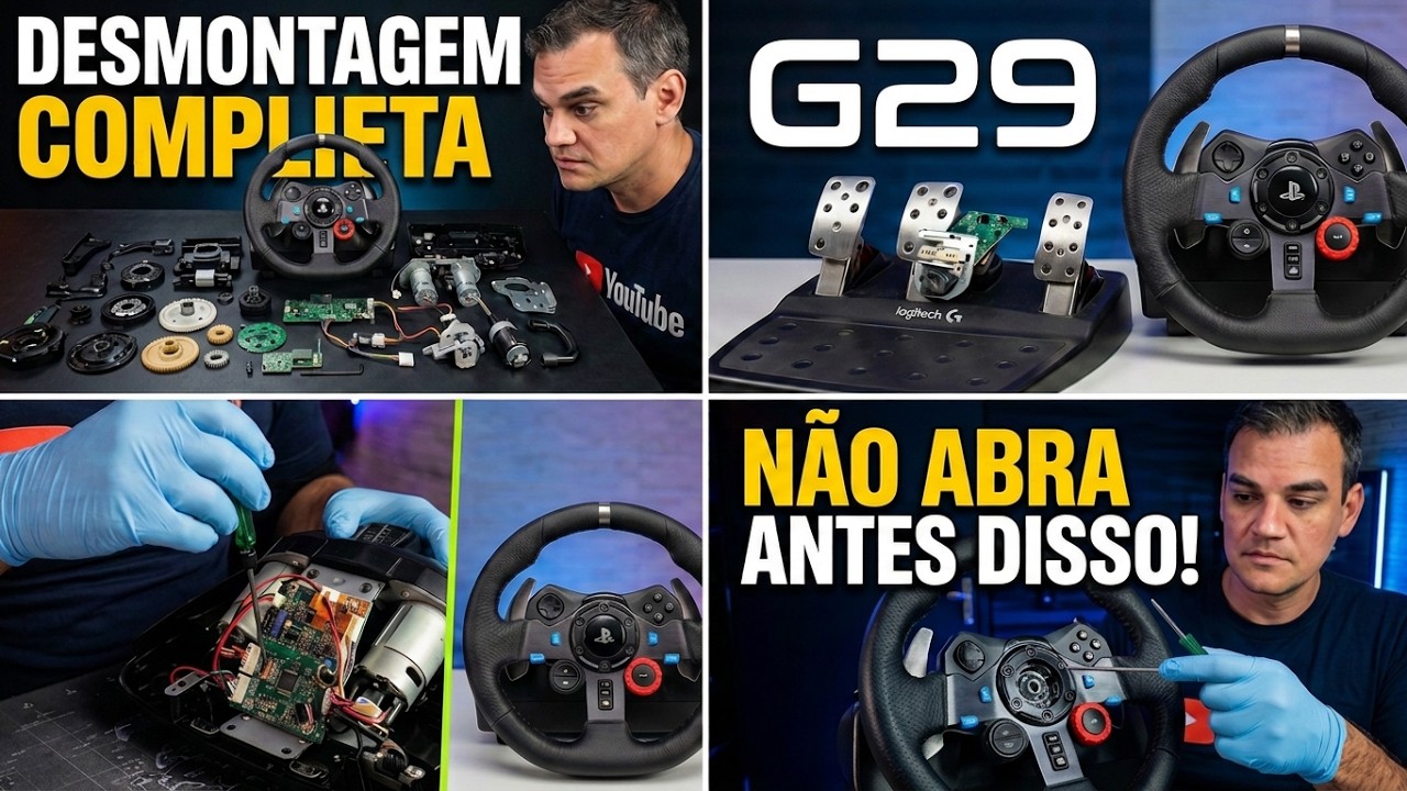 LOGITECH G29 DESMONTAR por COMPLETO de maneira CERTA