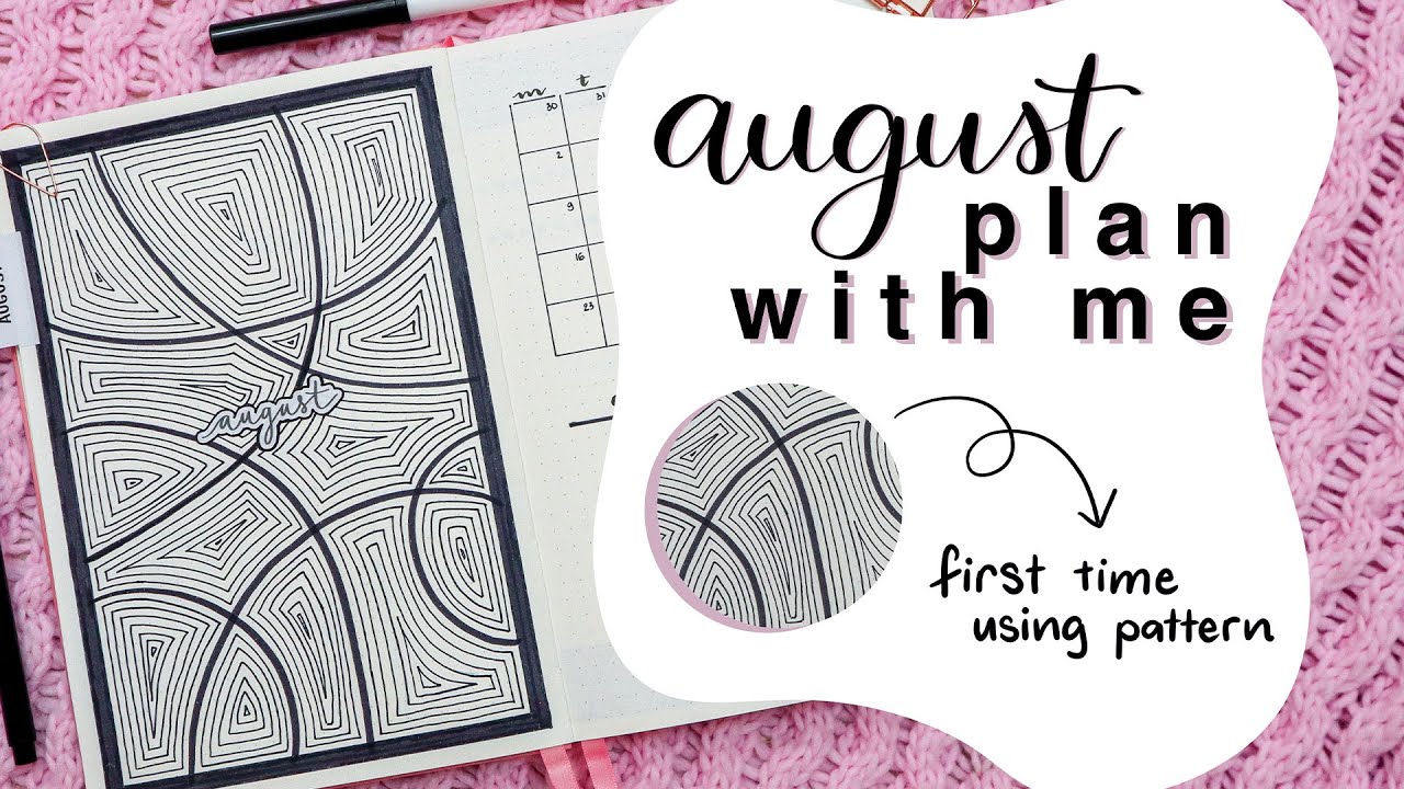 PLAN WITH ME | August 2021 Bullet Journal Setup - Simple, Black Ink Theme