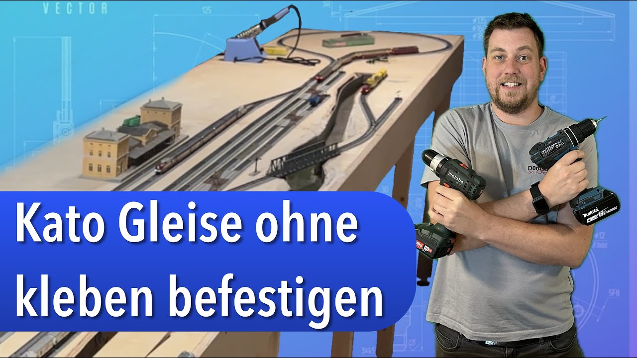 1:160 Modul Anlage - Gleise Verschrauben und Einspeisungen setzten