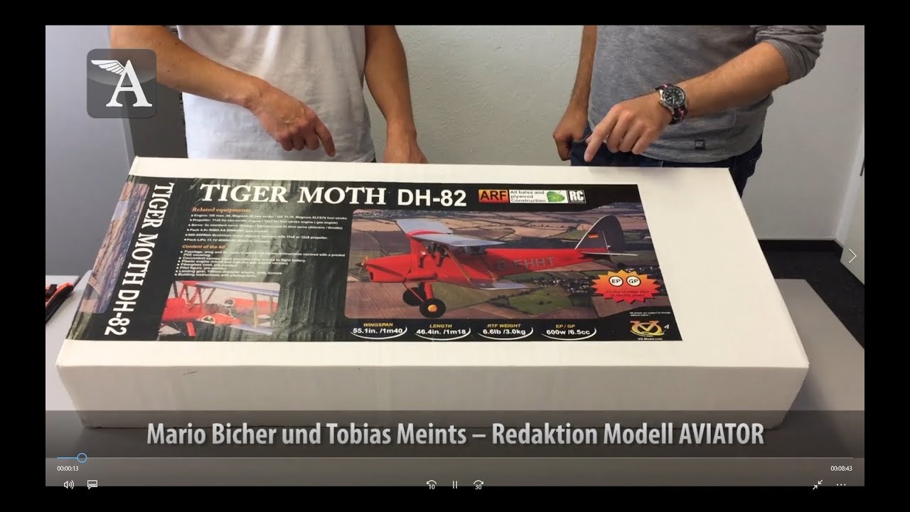 Unboxing: Tiger Moth von Pichler Modellbau / VQ Models - vor dem Test in Modell AVIATOR