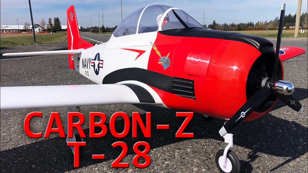 E-Flite Carbon-Z T-28 2.0m AS3X SLOW FLY BYS & SCALE AEROBATICS