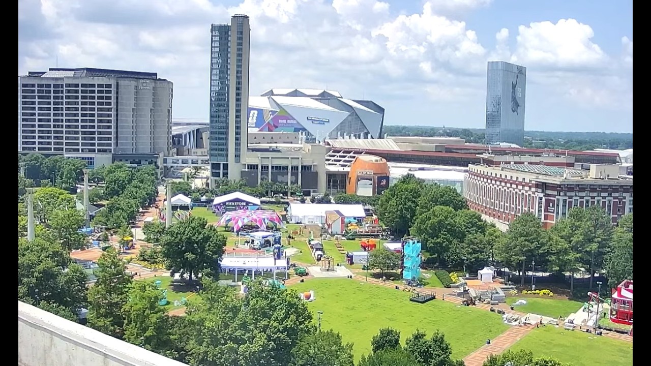 LIVE LOOK: Atlanta prepares for FIFA World Cup | Atlanta Stadium and Fan Festival