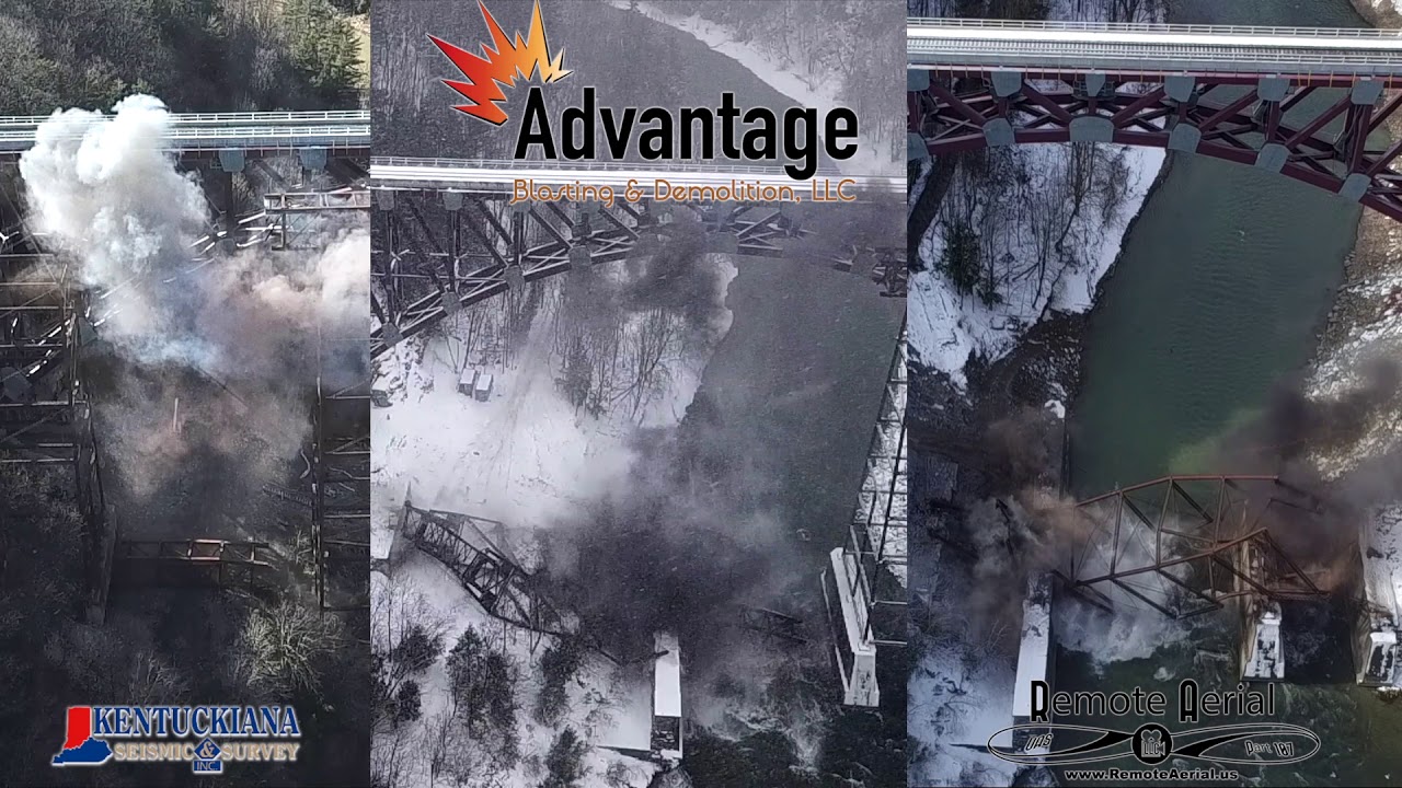 Advantage Blasting and Demoltion - 2018 Letchworth State Park Railroad Bridge Demolition