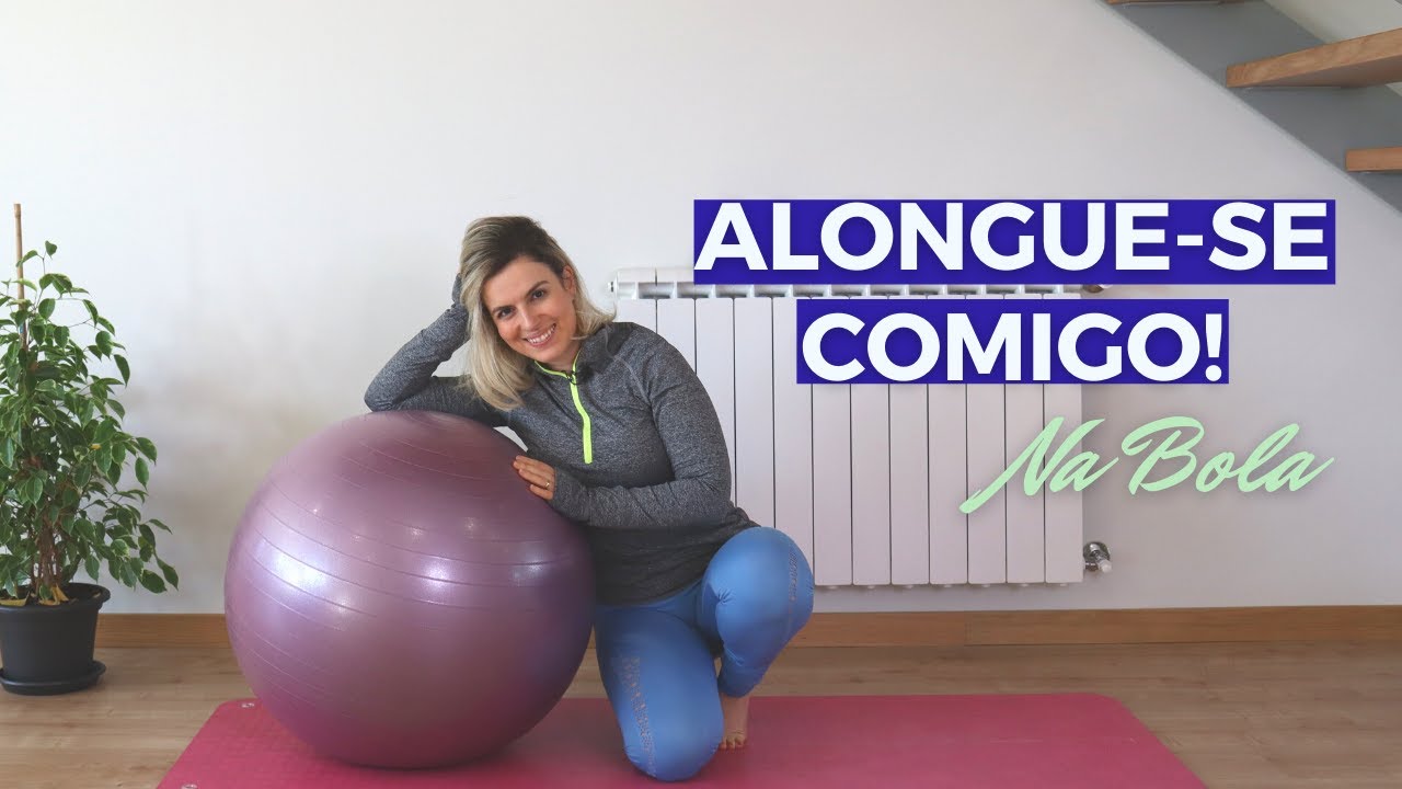 Exercícios com BOLA DE PILATES - Alongue o CORPO TODO comigo!