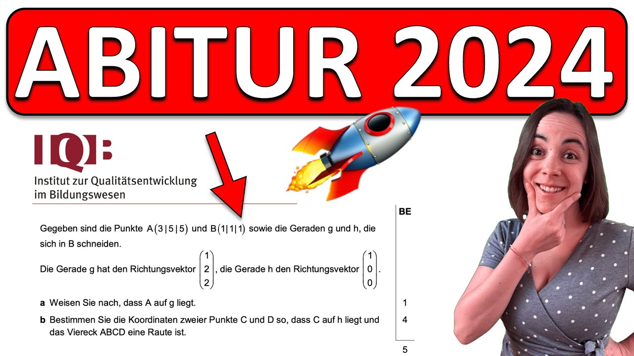 🚀🚀🚀 DIESE AUFGABE KAM IN GANZ DEUTSCHLAND IM ABI | Vektorrechnung im Abitur 2023 (IQB Pool)