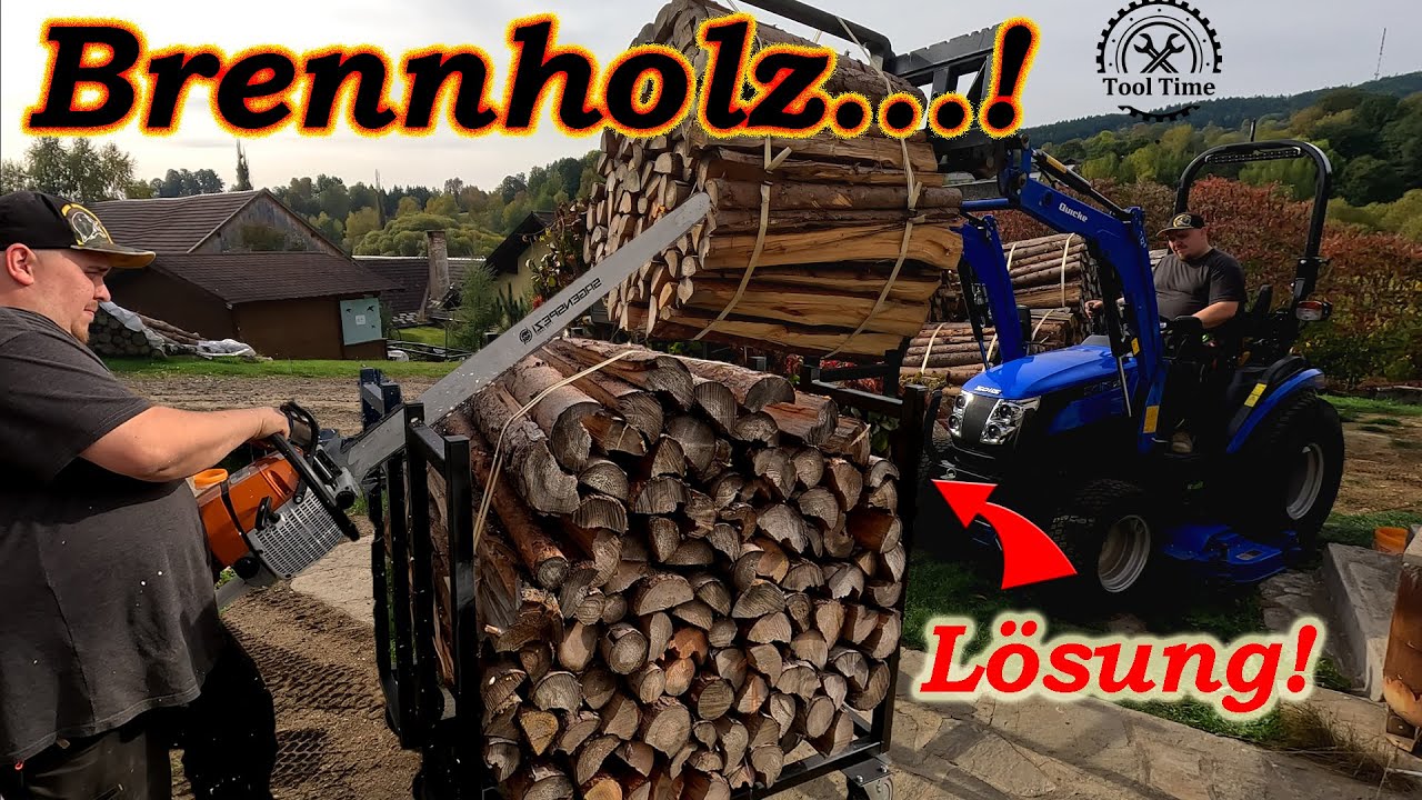 Brennholz Lösung, ist das die Perfekte Lösung? Vom Garten in den Heizraum! Solis 26+Farmertec MS 660