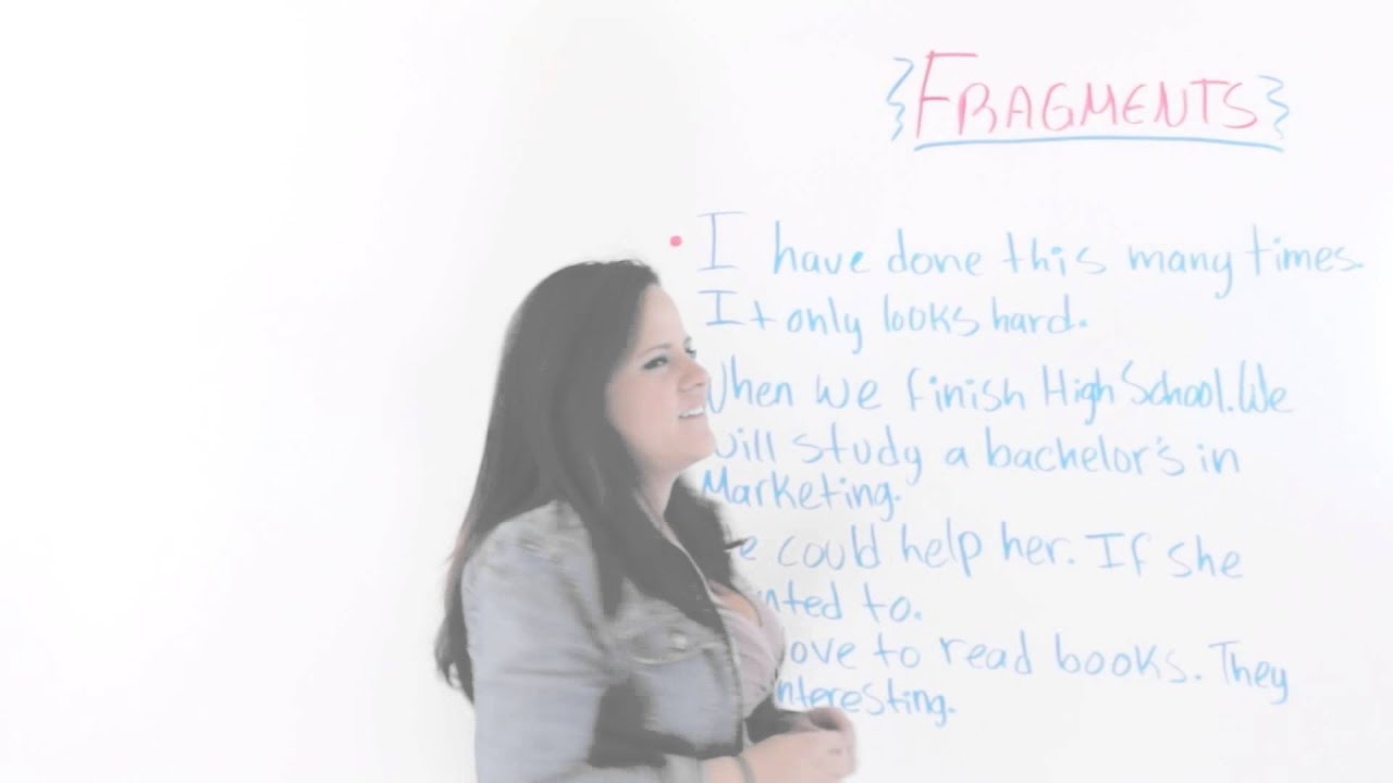 Identifying Sentence Fragments In English