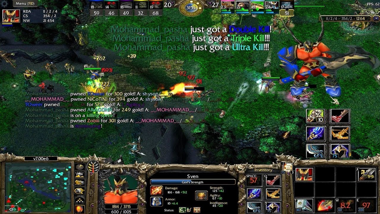 Dota1 atinad stream (sven) rampage