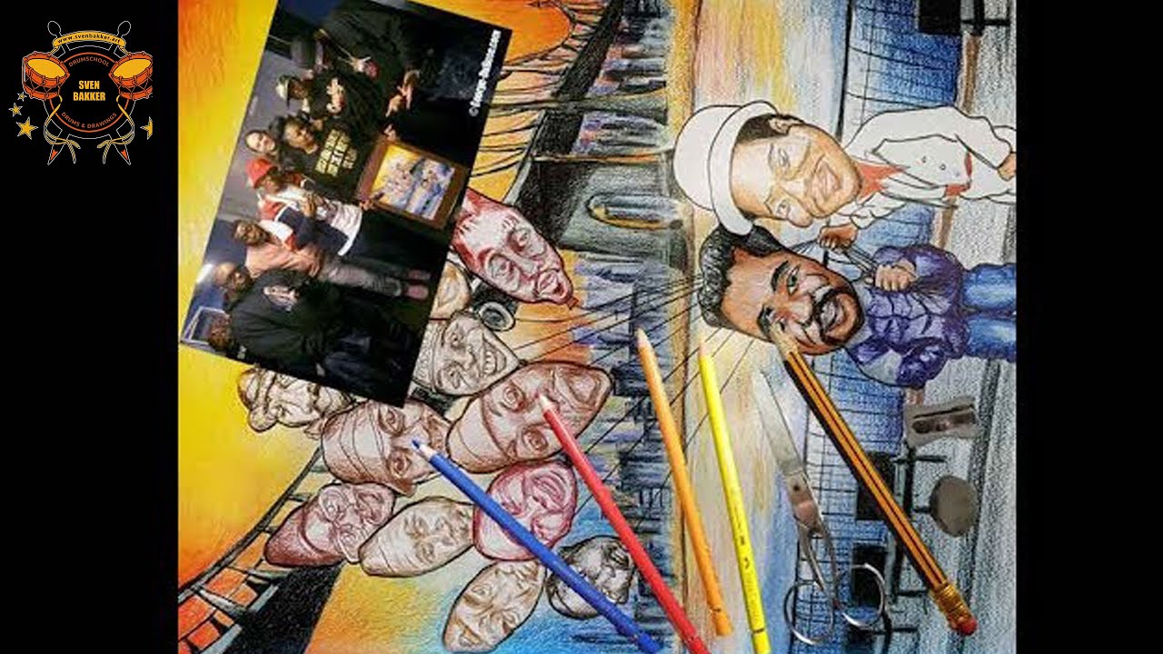 Juice Crew colorpencil hiphop drawing making/delivery @ Het Paard, Den Haag by Sven Svenimal Bakker