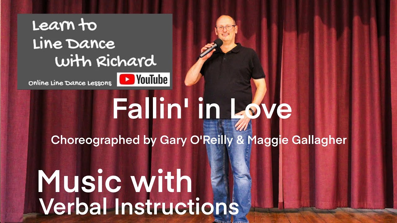 BEGINNER LINE DANCE LESSON 150 - Fallin' in Love - Part 2 - Music with verbal instruction