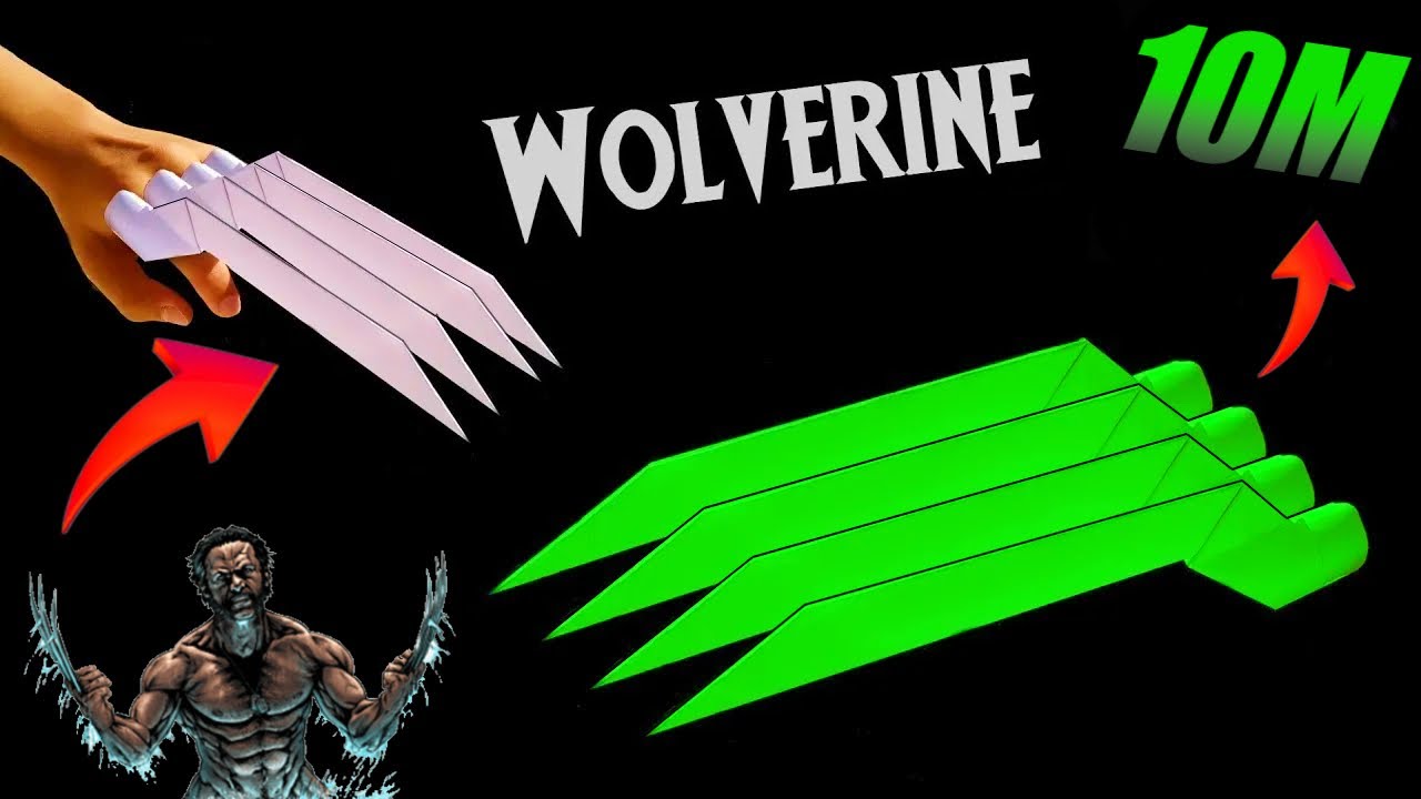 Kağıttan Wolverine Pençesi Nasıl Yapılır? / X-MEN (Wolverine claws)