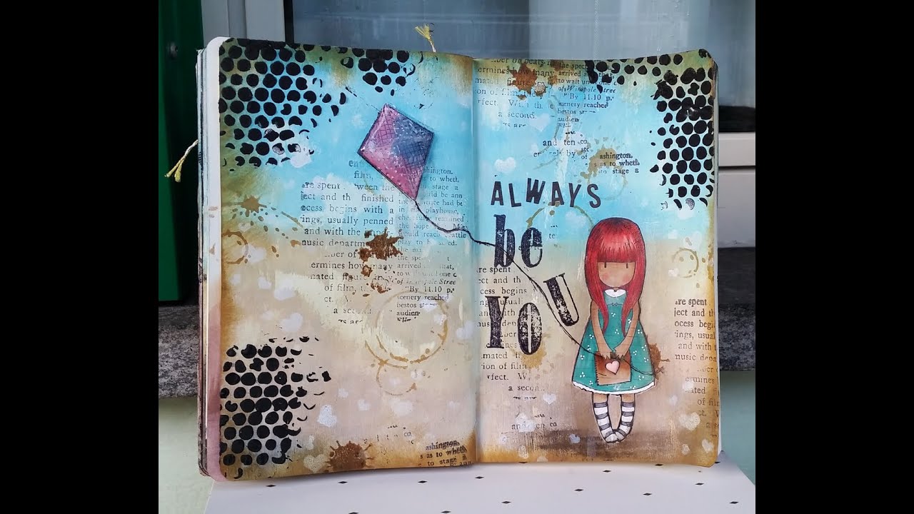 Art Journal With Gorjuss Stamp
