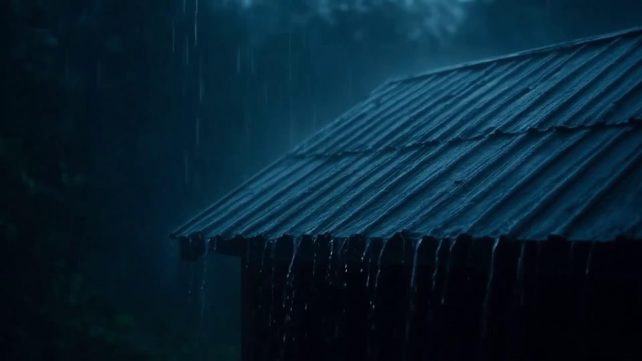 Heavy Rain Falling on the Roof All Night | Deep Sleep Rain Ambience 🌧️💤