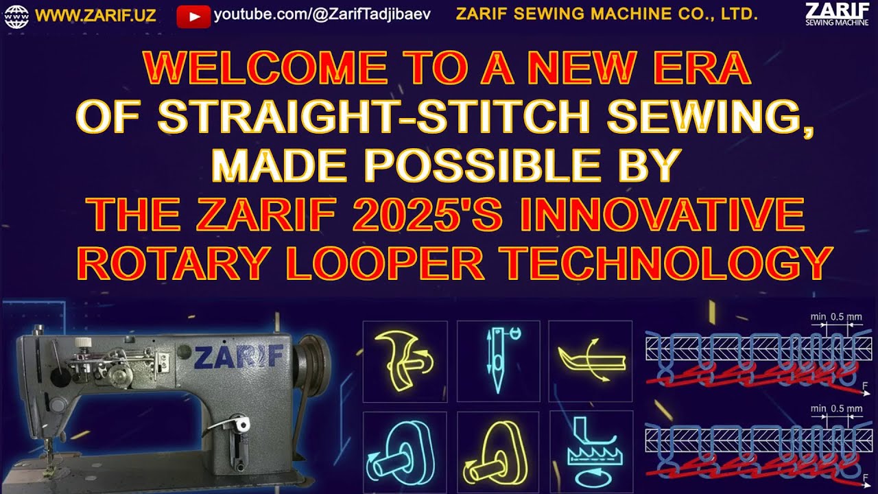 ZARIF 2025 Technology-Sewing various materials up to 8 mm thick without adjustments_Threads No.40S/2