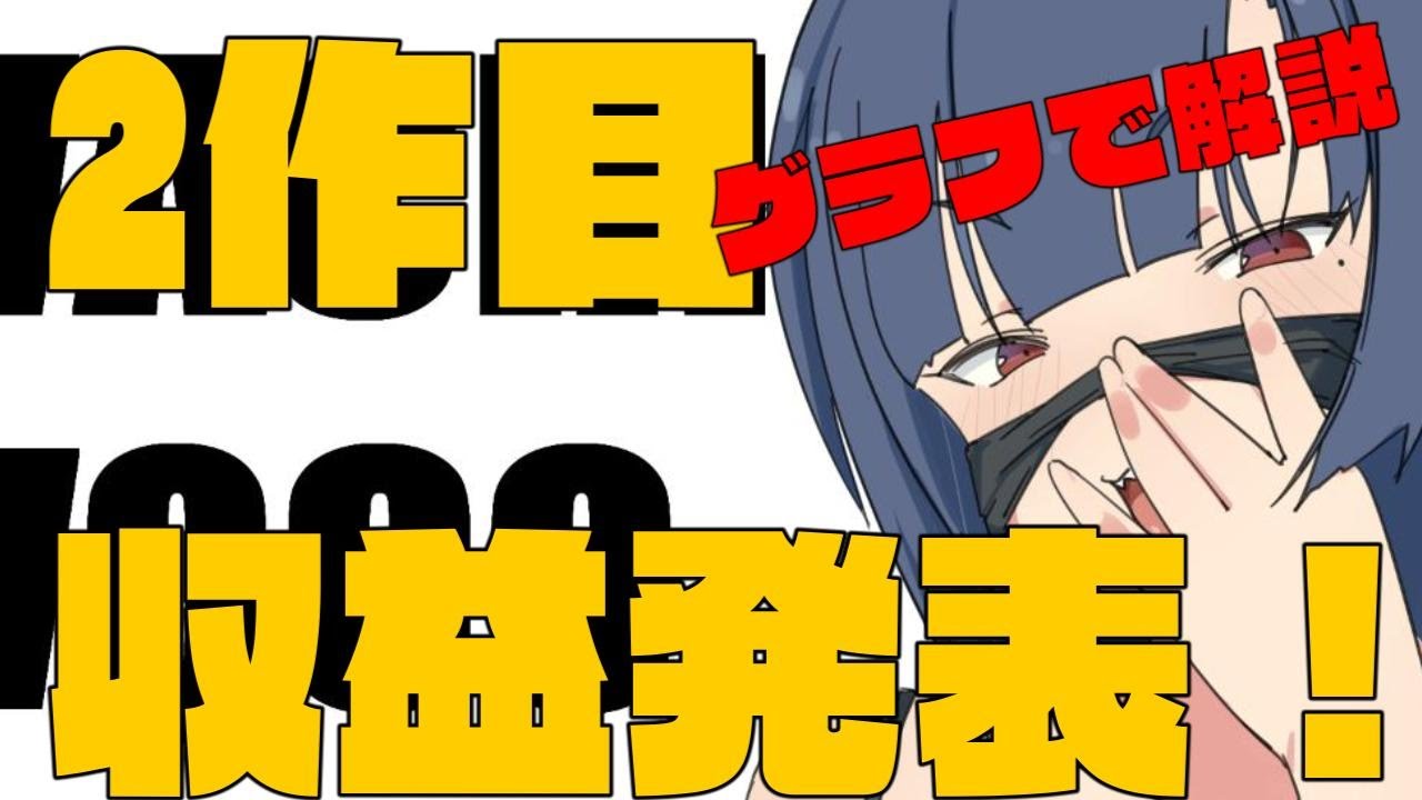 【DL同人】３０代から始める！2作目の収益発表！！グラフで解説