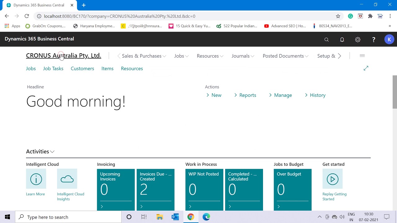 Working with Dimensions in Dynamics 365 Business central-Part 1