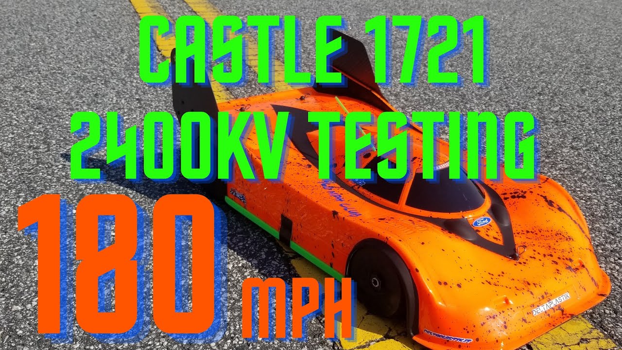 CASTLE 1721 2400kv  8s Testing.          ARRMA LIMITLESS GT,   FC100