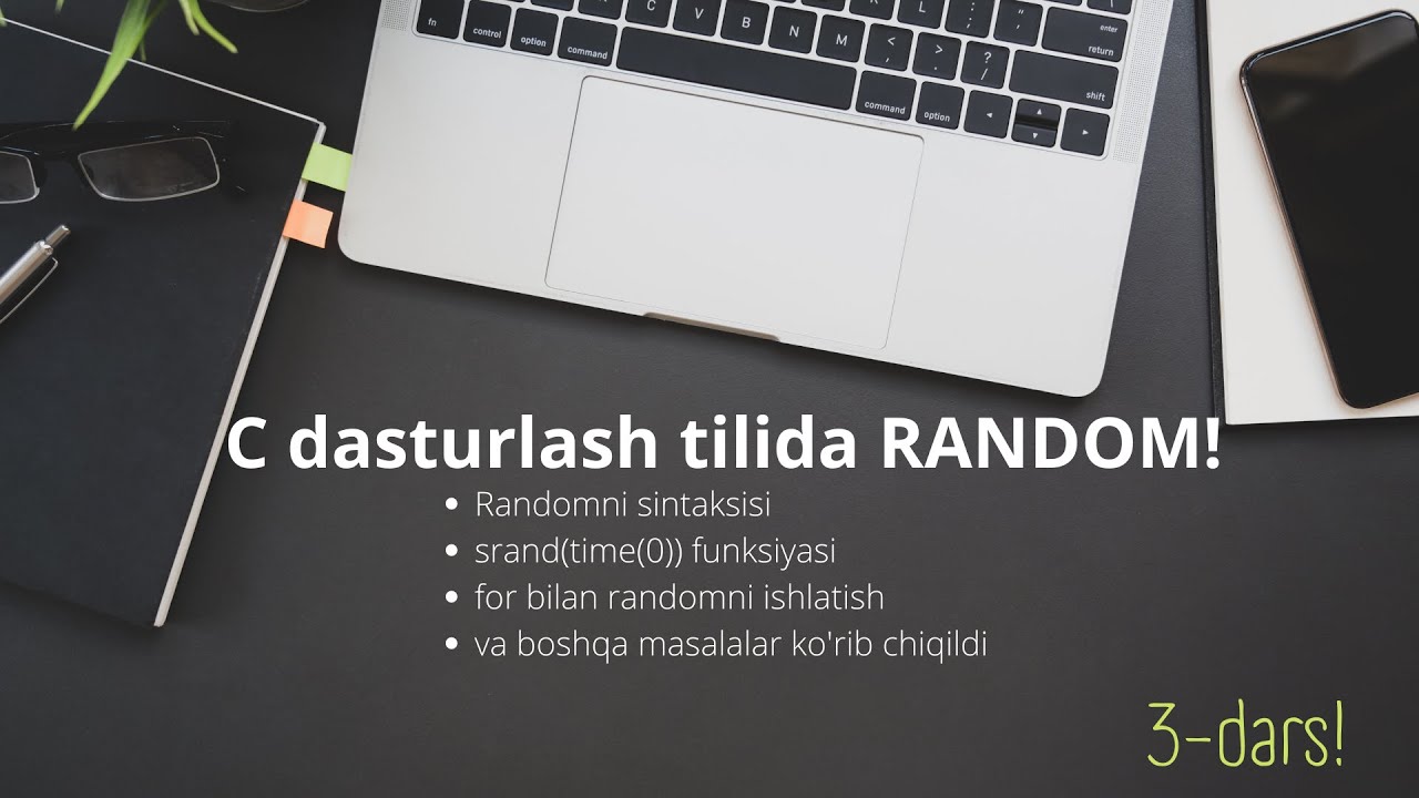 Random sonlar | Tasodifiy raqamlar | C dasturlash tilida | #3dars