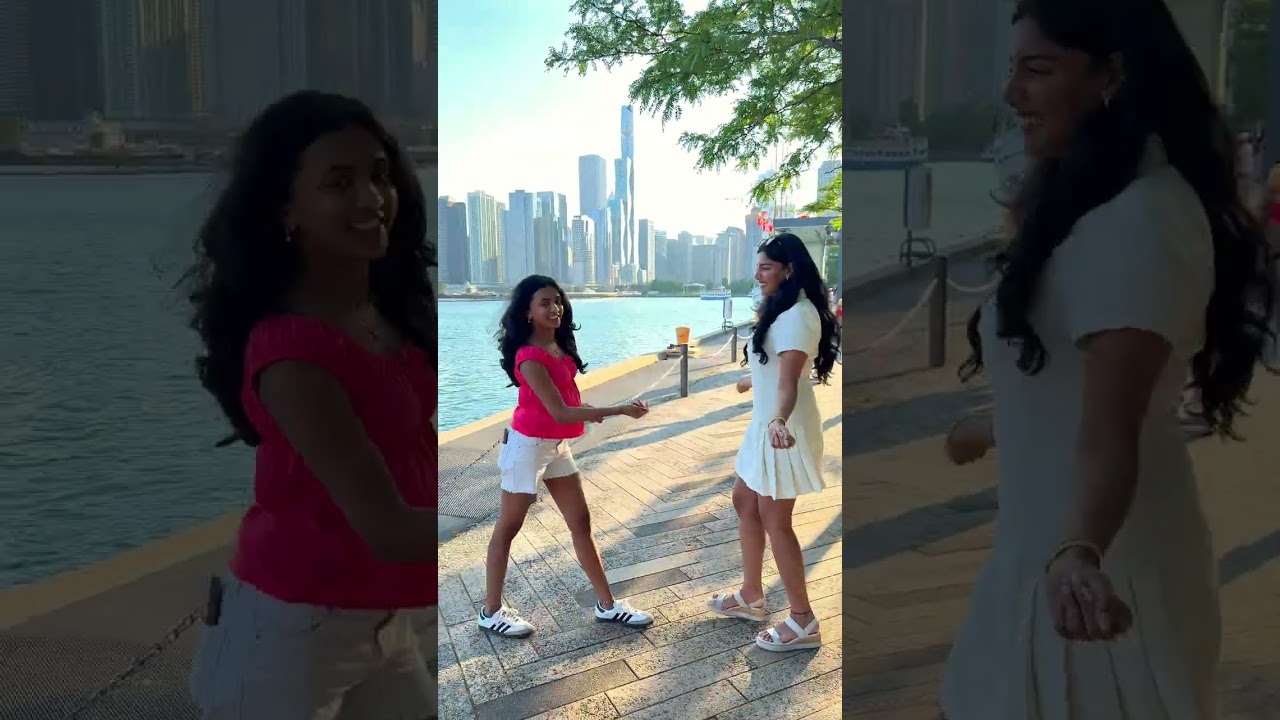 Enjoying at CHICAGO!! 🤩😍 #vaasfamily #trending #shorts #sisters #honey #junnu  #chicagotrip#funny