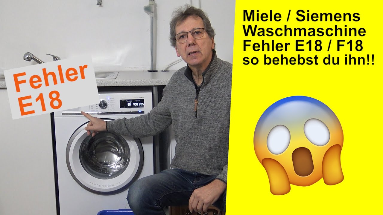 Waschmaschine Fehler E18 beheben | Siemens & Miele Abpump-Problem schnell lösen