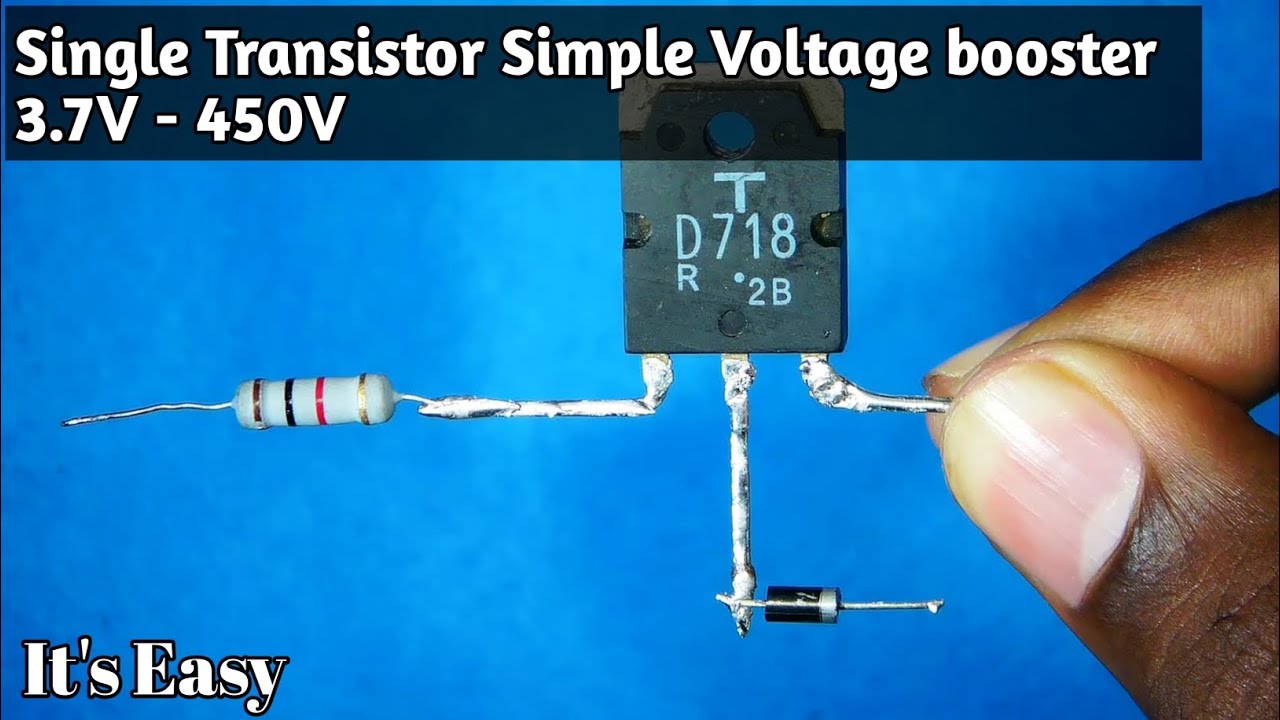 Single Transistor Simple Voltage Booster Circuit 3.7V to 400v