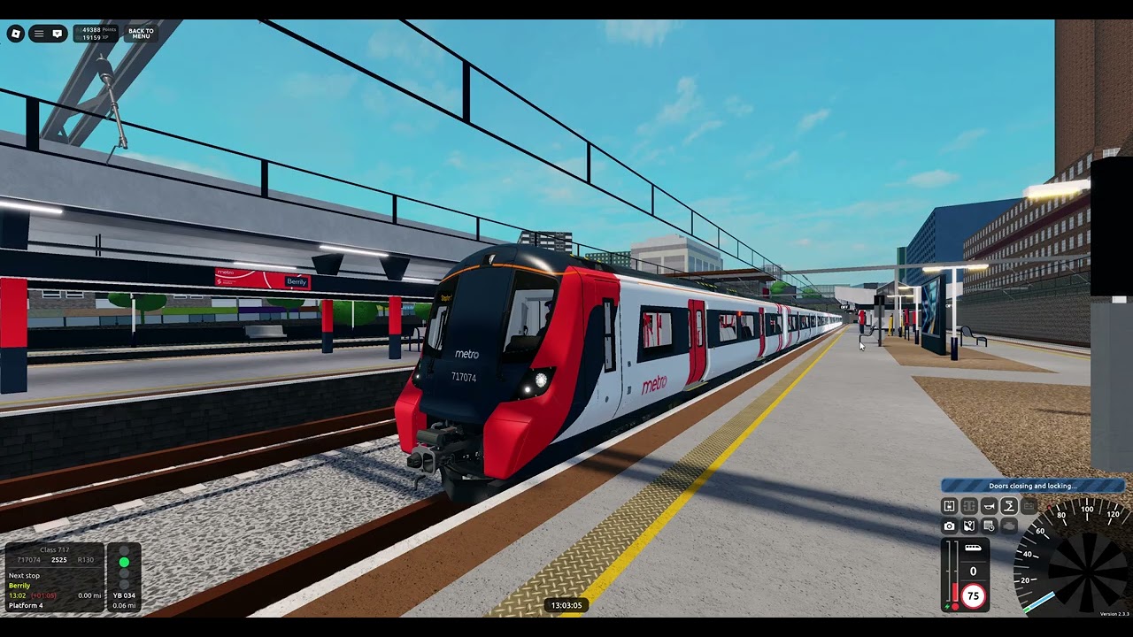Roblox SCR v2.3.3 R130 Морганстаун➡️Степфорд Сентрал через Бартон (Класс 717/0)