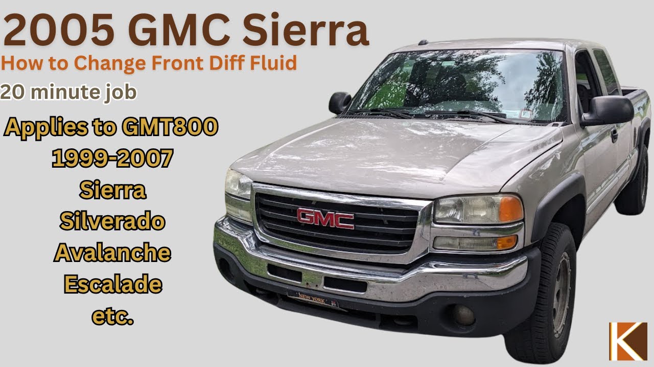 Change Front Differential Fluid Gear Oil 1999-2007 Sierra Silverado 1500 GMT800